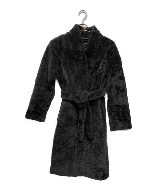 LOUANDREA（ルーアンドレア）LOUANDREA (ルーアンドレア) ラムスキンボアコート グレー サイズ:SIZE 36の古着・服飾アイテム