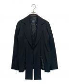 LIMI feuリミフゥ）の古着「デザインジャケット」｜ブラック
