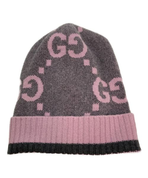 GUCCI（グッチ）GUCCI (グッチ) カシミヤニット帽 ピンクの古着・服飾アイテム