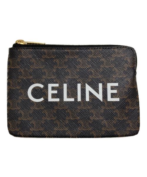 CELINE（セリーヌ）CELINE (セリーヌ) キーリング付カードコインケース ブラウンの古着・服飾アイテム
