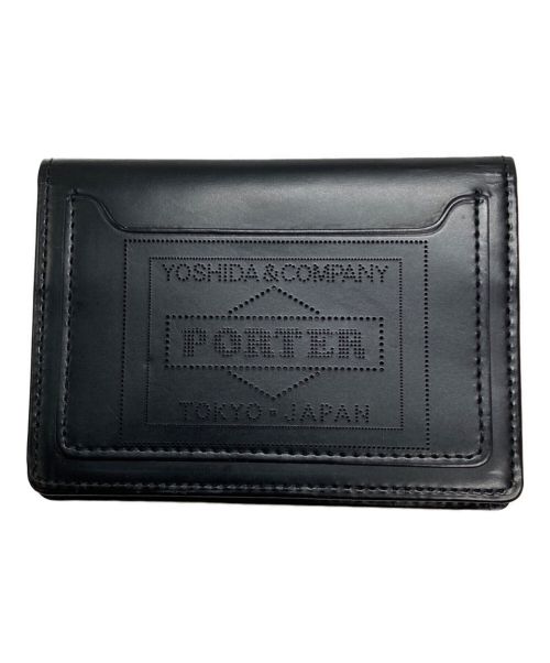 PORTER（ポーター）PORTER (ポーター) PS LEATHER WALLET GLASS LEATHER Ver ブラックの古着・服飾アイテム