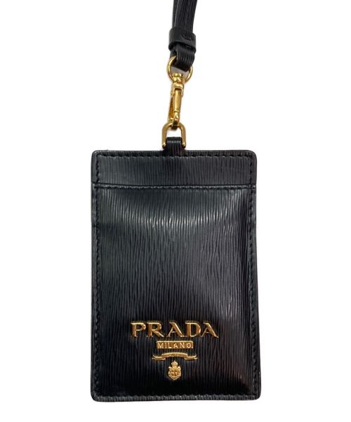PRADA（プラダ）PRADA (プラダ) サフィアーノパスケース ブラックの古着・服飾アイテム