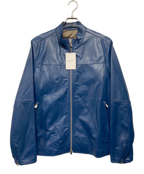 ABAHOUSE（アバハウス）ABAHOUSE (アバハウス) ラムレザージャケット ブルー サイズ:50 未使用品の古着・服飾アイテム