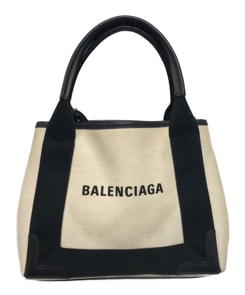 BALENCIAGA（バレンシアガ）BALENCIAGA (バレンシアガ) ネイビーカバスXS ベージュの古着・服飾アイテム