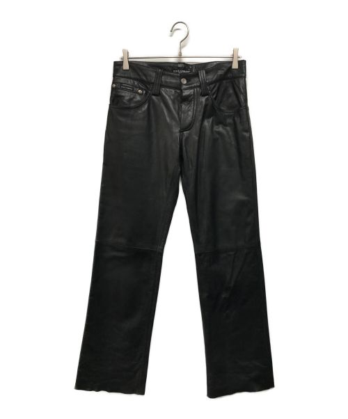 DOLCE & GABBANA（ドルチェ＆ガッバーナ）DOLCE & GABBANA (ドルチェ＆ガッバーナ) レザーパンツ ブラック サイズ:SIZE 44の古着・服飾アイテム
