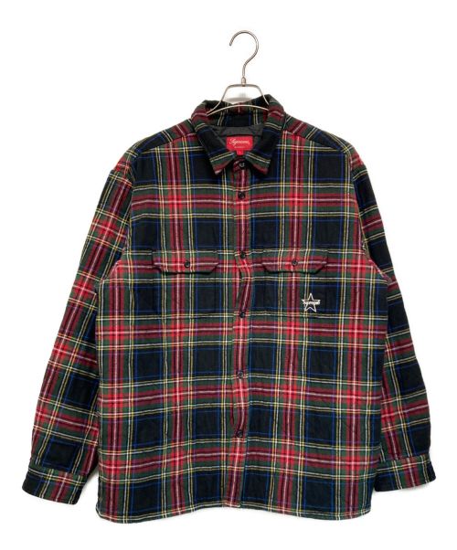 SUPREME（シュプリーム）SUPREME (シュプリーム) Quilted Plaid Flannel Shirt レッド サイズ:SIZE Lの古着・服飾アイテム