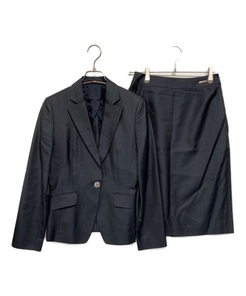 DAKS（ダックス）DAKS (ダックス) シルク混スカートスーツ ネイビー サイズ:SIZE 38の古着・服飾アイテム