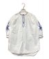 POLO RALPH LAUREN（ポロ・ラルフローレン）の古着「エンブロイダード袖刺繍 コットンシャツブラウス」｜ホワイト