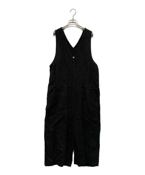 tumugu（ツムグ）tumugu (ツムグ) ソリトリネン サロペット ブラック サイズ:SIZE Freeの古着・服飾アイテム