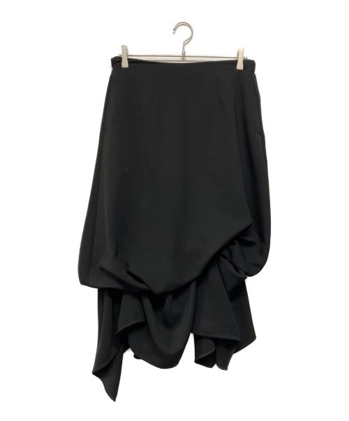 ENFOLD（エンフォルド）ENFOLD (エンフォルド) 変形スカート ブラック サイズ:SIZE 36の古着・服飾アイテム