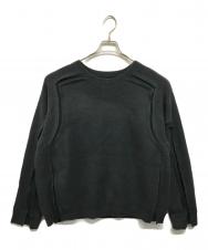 YOKE (ヨーク) BROKEN CREWNECK SWEATE(ブロークン クルーネック セーター) ネイビー サイズ:3