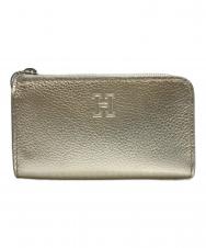 HIROFU (ヒロフ) レザー コンパクト カードケース コインケース シルバー 未使用品