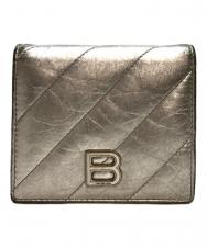 BALENCIAGA (バレンシアガ) CRASH 2つ折り財布 シルバー
