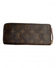LOUIS VUITTON (ルイ ヴィトン) ポルトフォイユ・クレマンス モノグラム ラウンドジップ ウォレット フューシャ