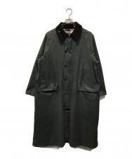 Barbour (バブアー) オーバーサイズBURGHLEY バーレ- ワックスコート オリーブ サイズ:SIZE 38