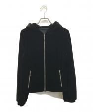 DAISY VELOUR (デイジーベロア) LUXURY PARKA(ラグジュアリー パーカー) ベロアジップパーカー ブラック サイズ:SIZE 40