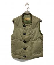 Buzz Rickson's (バズリクソンズ) HERRINGBONE MILITARY DOWN VEST（ヘリンボーン ミリタリー ダウン ベスト） カーキ サイズ:SIZE 34