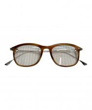 MONCLER (モンクレール) Tortoise Gunmetal Titanium Eyeglasses　伊達眼鏡　サイドロゴ ベージュ