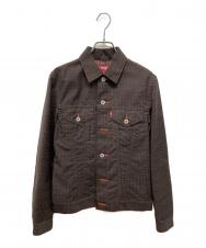 COMME des GARCONS JUNYA WATANABE MAN (コム デ ギャルソン ジュンヤ ワタナベ マン) LEVI’S (リーヴァイス) ウールモヘヤエルボーパッチワークジャケット ブラウン サイズ:XS