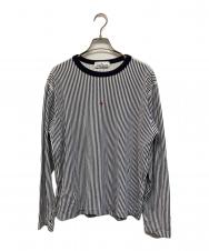 STONE ISLAND (ストーンアイランド) バックロゴ長袖カットソー MARINA 18SS ネイビー×ホワイト サイズ:SIZE M