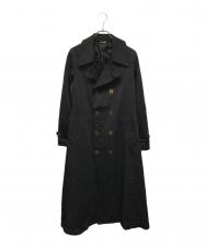 COMME des GARCONS (コムデギャルソン) ポリエステル縮絨フレアオーバーコート 17AW シルエットの未来期 ブラック サイズ:SIZE S
