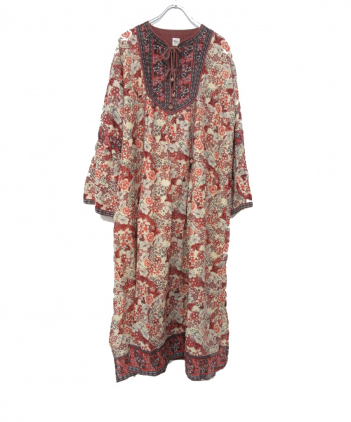 中古 古着通販 Ron Herman ロンハーマン ブラウスワンピース レッド ベージュ サイズ S ブランド 古着通販 トレファク公式 Trefac Fashion