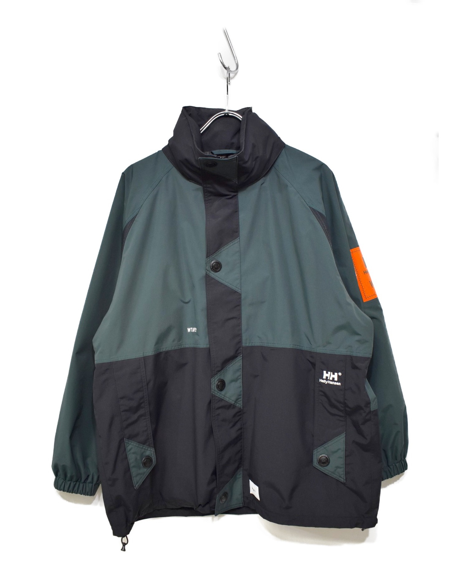 WTAPS (ダブルタップス) BOW Helly Hansen green jacket ダークグリーン×ブラック サイズ:2