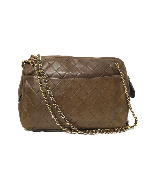 中古 古着通販 Chanel シャネル ヴィンテージマトラッセチェーンショルダーバッグ ブラウン 製造番号 ブランド 古着通販 トレファク公式 Trefac Fashion