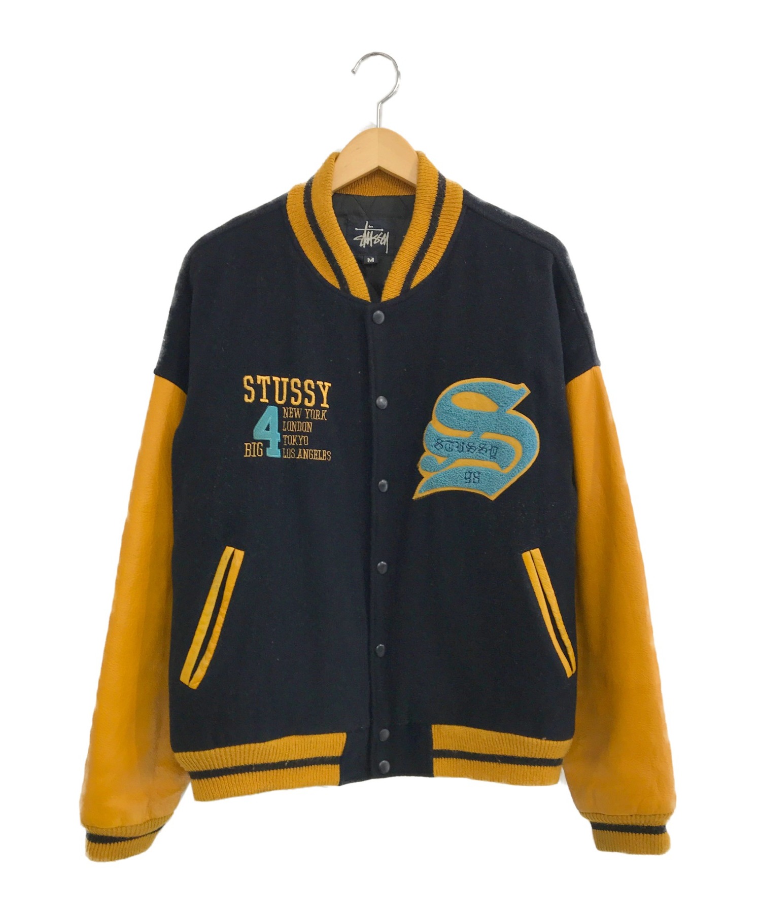 人気直売 stussy ブルゾン ブルー vintage jacket varsity ナイロンジャケット