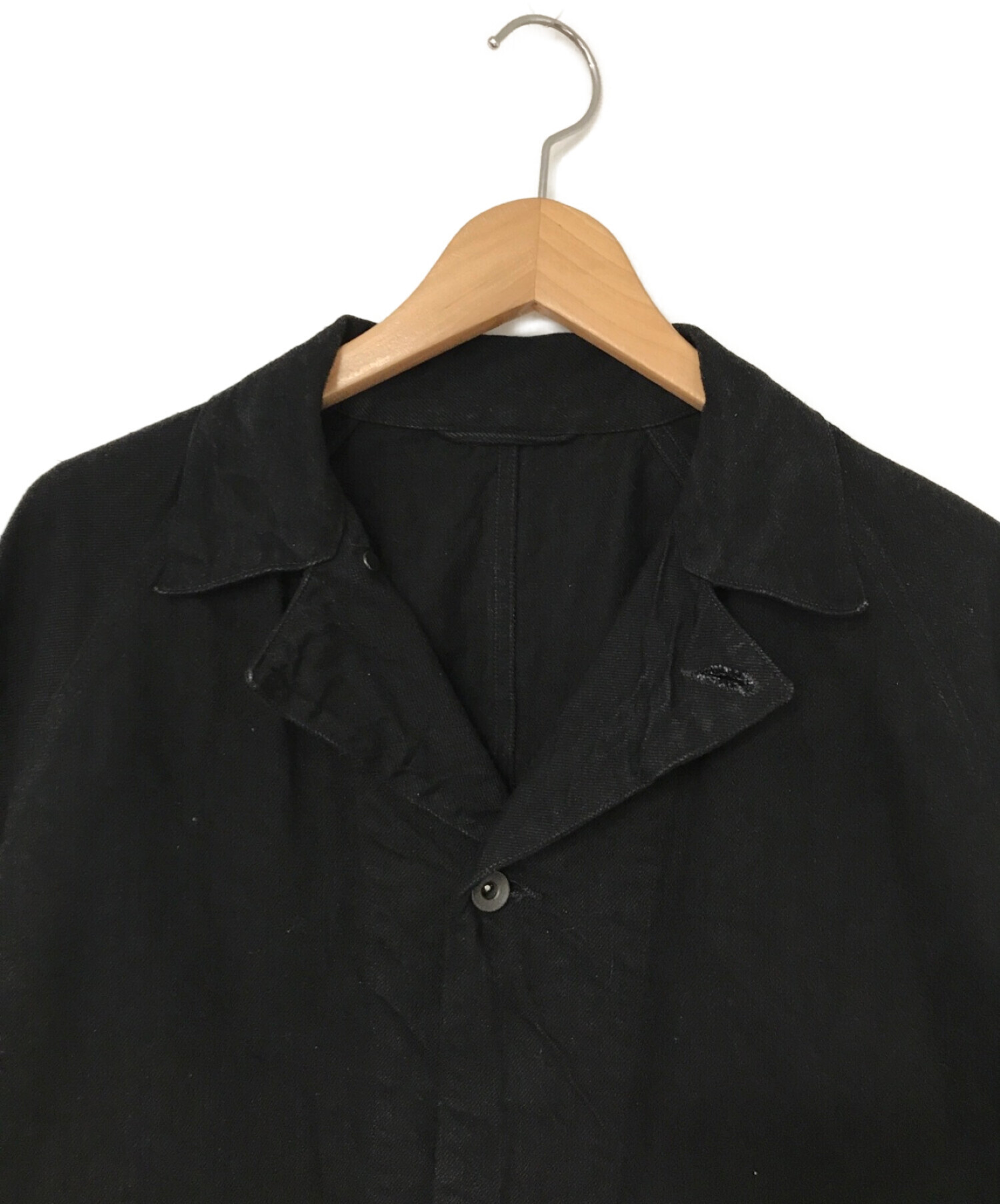 COMOLI (コモリ) デニム ワークジャケット ブラック サイズ:3