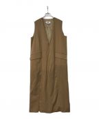 MM6 Maison Margielaエムエムシックス メゾンマルジェラ）の古着「Long Slit Dress」｜ブラウン