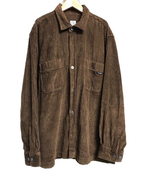 POLeR（ポーラー）POLeR (ポーラー) コーデュロイシャツ ブラウン サイズ:Lの古着・服飾アイテム