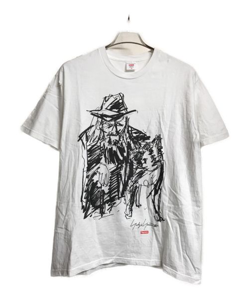 SUPREME（シュプリーム）Supreme × Yohji Yamamoto (シュプリーム×ヨウジヤマモト) Scribble Portrait Tee ホワイト サイズ:Ｍの古着・服飾アイテム