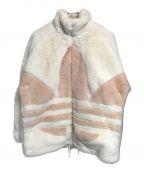 adidas（）の古着「Fur Jacket」｜ホワイト×ピンク