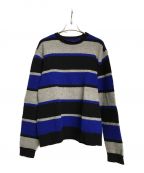SUPREME（シュプリーム）の古着「Three Color Striped Sweater」｜ブルー×グレー