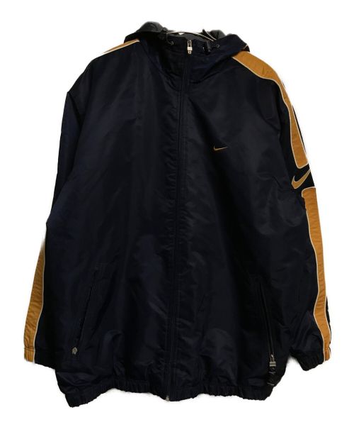 NIKE（ナイキ）NIKE (ナイキ) 90’Sナイロンフリースフーテッドジャケット ネイビー サイズ:XLの古着・服飾アイテム
