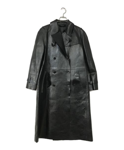 GUCCI（グッチ）GUCCI (グッチ) レザーコート ブラック サイズ:40の古着・服飾アイテム