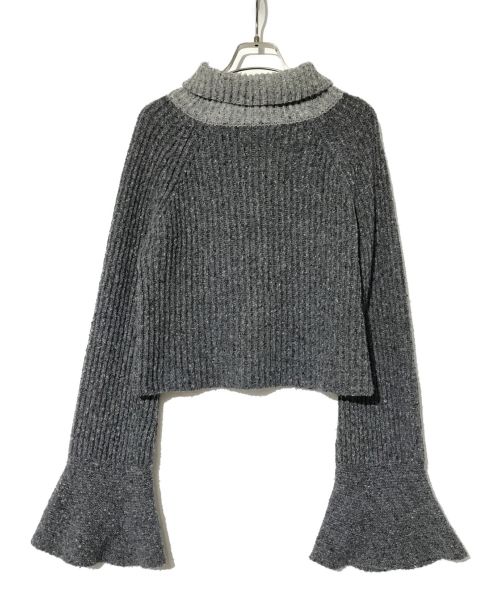 LOEWE（ロエベ）LOEWE (ロエベ) Wool Scarf Sweater グレー サイズ:Mの古着・服飾アイテム