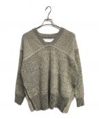 CLANEクラネ）の古着「W FACE CUT NECK WIDE KNIT TOPS」｜グレー