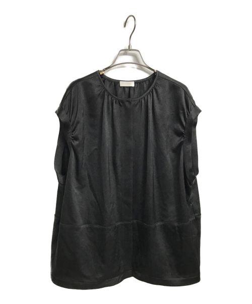 BALLSEY（ボールジィ）BALLSEY (ボールジィ) スライミーサテンコクーンベスト ブラック サイズ:36の古着・服飾アイテム