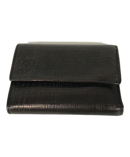 LOEWE（ロエベ）LOEWE (ロエベ) 3つ折り財布 ブラックの古着・服飾アイテム