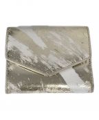 Maison Margielaメゾンマルジェラ）の古着「Coated mirrored-leather wallet」｜ゴールド