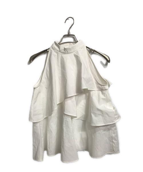 MECRE（メクル）MECRE (メクル) ティアードノースリーブブラウス ホワイト サイズ:FREE 未使用品の古着・服飾アイテム