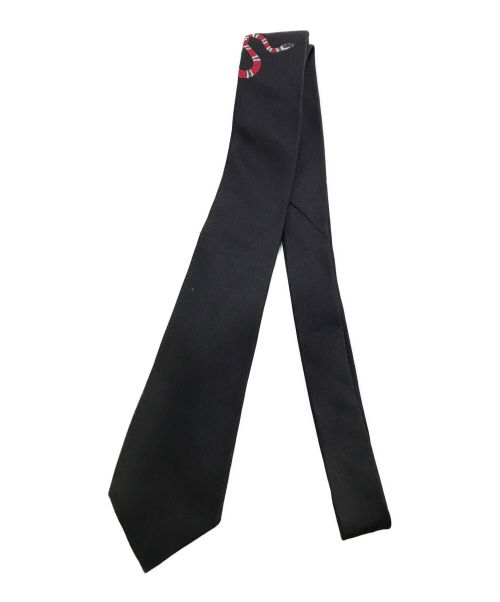 GUCCI（グッチ）GUCCI (グッチ) スネークネクタイ ブラック サイズ:表記不明の古着・服飾アイテム