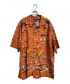 POLO SPORTポロスポーツ）の古着「総柄オープンカラーシャツ」｜オレンジ