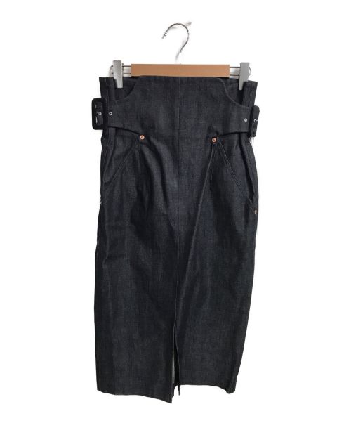 NAIFE（ナイフ）NAIFE (ナイフ) High waist skirt インディゴ サイズ:38 未使用品の古着・服飾アイテム