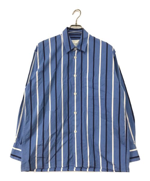 Bagutta（バグッタ）BAGUTTA (バグッタ) ストライプシャツ ブルー サイズ:Mの古着・服飾アイテム