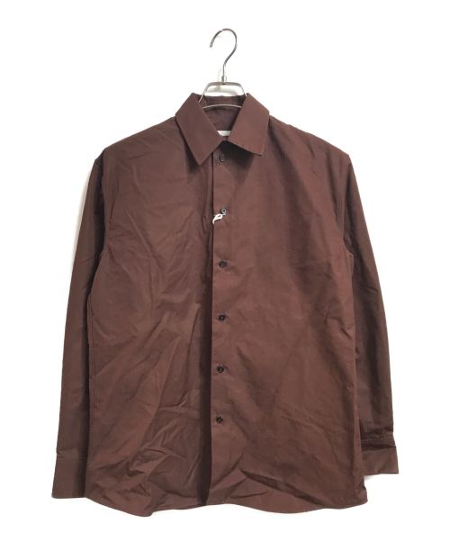 JIL SANDER（ジルサンダー）JIL SANDER (ジルサンダー) Long-sleeved Cotton Shirt ブラウン サイズ:Mの古着・服飾アイテム