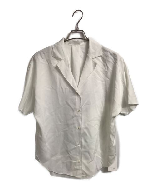 ETRE（エトレ）ETRE (エトレ) オープンネックツイルサテンシャツ ホワイト サイズ:FREEの古着・服飾アイテム