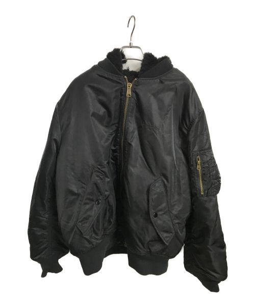 SUPREME（シュプリーム）SUPREME (シュプリーム) Faux Fur Reversible MA-1 ブラック サイズ:Lの古着・服飾アイテム